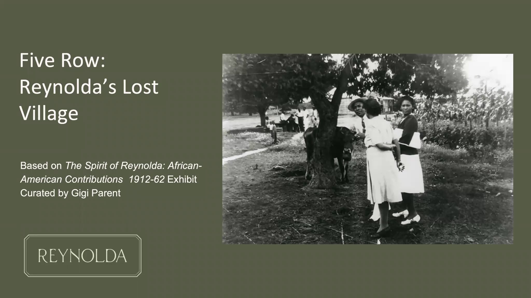 Generated thumbnail: Five Row: Reynolda's Lost Village