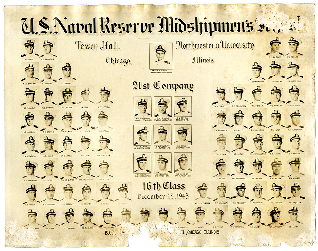 U.S. Naval Reserve Midshipman's School composite photograph (circa 1942-1944)