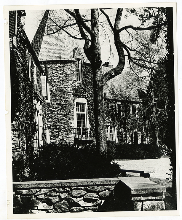 Stone mansion with Ivy-Covered Walls