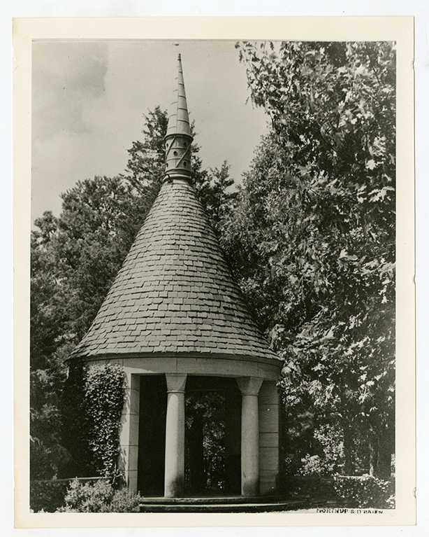Gazebo with conical roof
