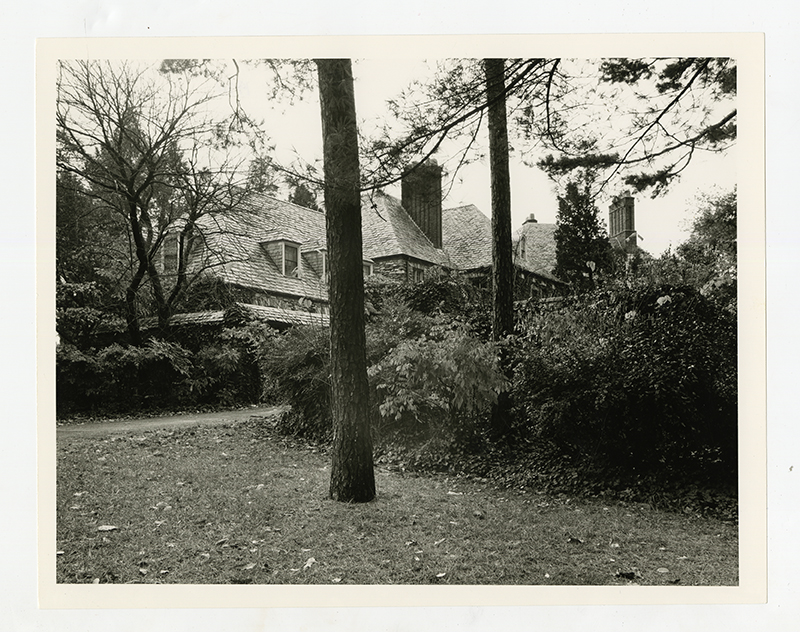 Side view of Graylyn Estate mansion