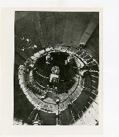 Generated thumbnail: Top-down view of spiral staircase in Graylyn Estate mansion