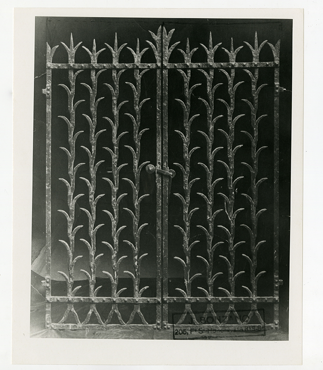 Ornate wrought iron gate