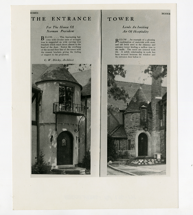 Architectural features of Norman style homes