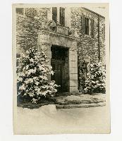 Generated thumbnail: Snow-covered entrance of Graylyn Estate