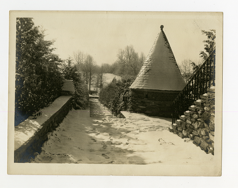 Snowy pathway at Graylyn Estate