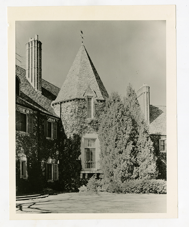 Exterior view of Graylyn Estate stair tower