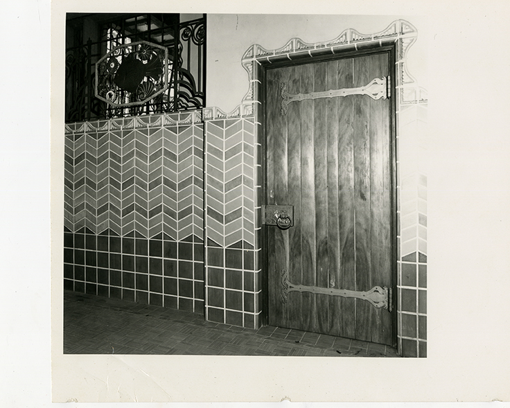 Door at indoor swimming pool in Graylyn Estate
