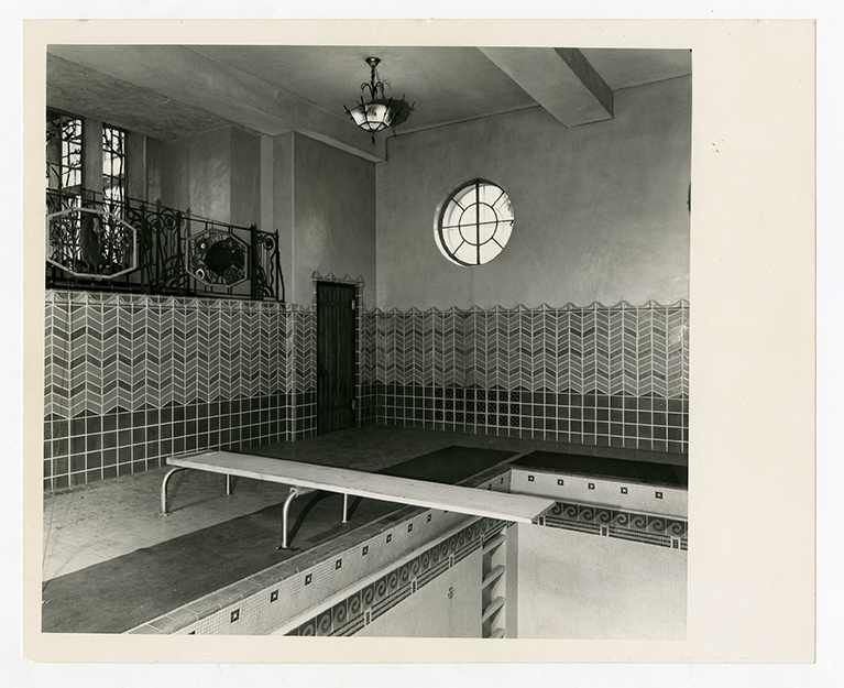 Indoor swimming pool at Graylyn Estate