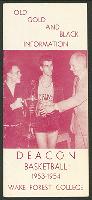 Generated thumbnail: Wake Forest College Men's Basketball Media Guide 1953-1954