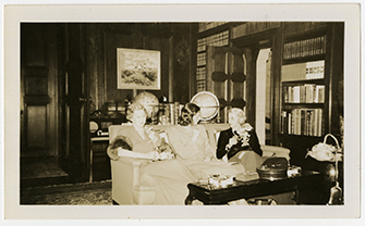 Three Women in a Library Sitting Room