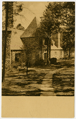 Stone House with Turret and Walkway
