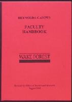 Generated thumbnail: WFU Reynolda Campus Faculty Handbook Revised August 2004