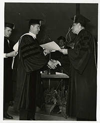 Generated thumbnail: Board of Trustees at commencement - John Chandler