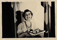 Generated thumbnail: Willa Jean Akins serving drinks at costume party in Johnson Dorm