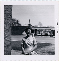 Generated thumbnail: Willa Jean Akins on her way to Sunday service
