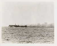 Generated thumbnail: View of 4th USS Princeton (CLV-23) on fire east of Luzon October 24, 1944.