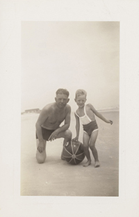 Generated thumbnail: Hubert A. Jones and his son Hubert Jr. at the beach