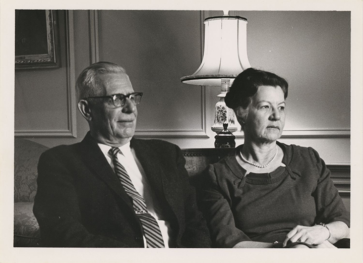 Dr and Mrs James Mackie seated