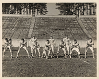 Generated thumbnail: Wake Forest High School offensive line on the football field