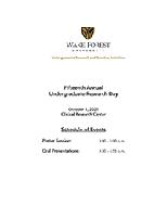 Generated thumbnail: URECA Fifteenth Annual Undergraduate Research Day