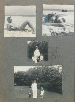 Generated thumbnail: Photographs at beach and Bowman Gray in service dress uniform
